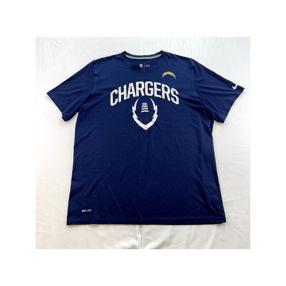 Nike NFL Dri-Fit San Diego/Los Angeles Charges Men's T-Shirt Navy Blue Sz XLarge